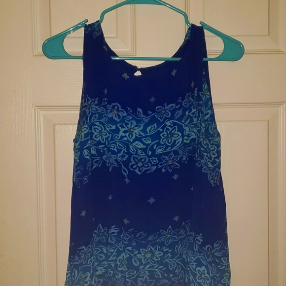 MC Squared Blue Floral Dress - Picture 1 of 4